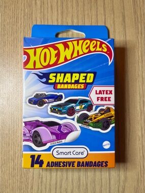 Hot Wheels Car Shaped Bandages – Multicolor - 14 Bandages